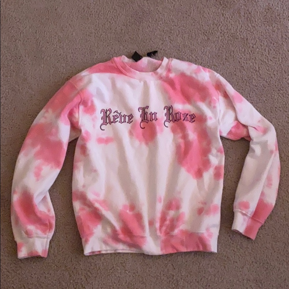 tie dye f21 crewneck